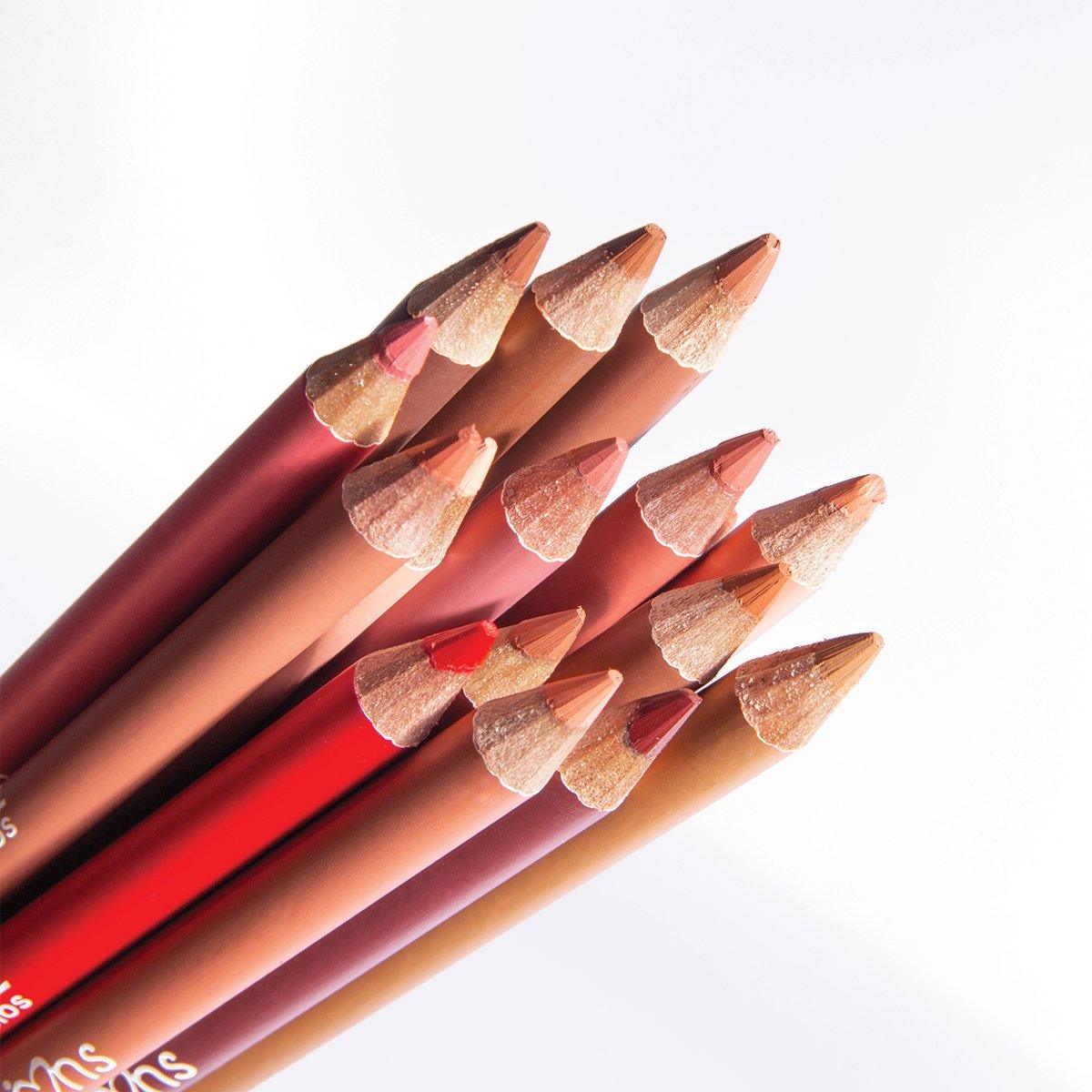 Set x12 Wooden Lip Pencil Beauty Creations