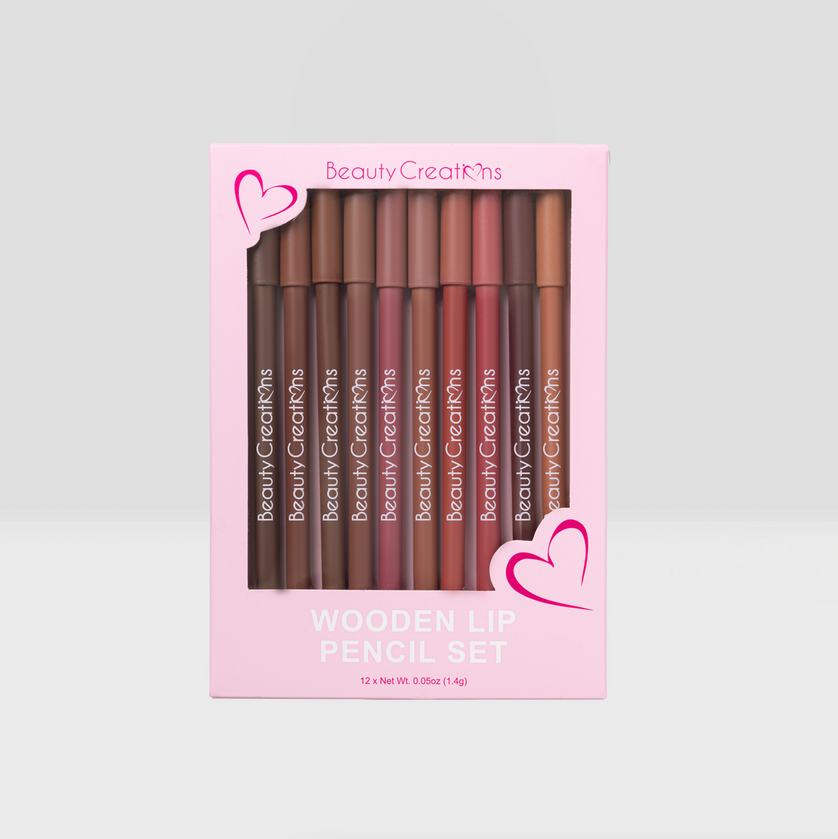 Set x12 Wooden Lip Pencil Beauty Creations